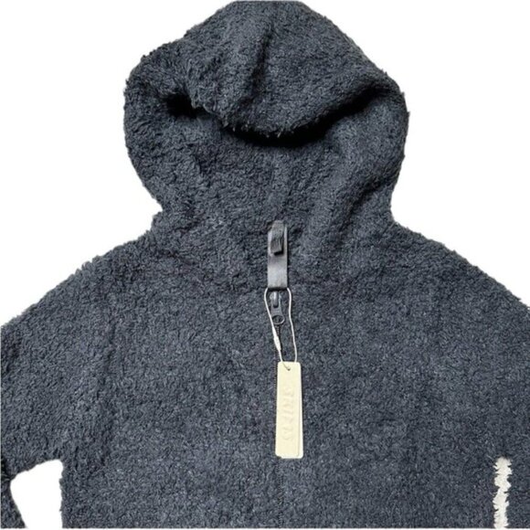 SKIMS kids 2T/3T unisex sherpa hoodie full zip up onyx black NWT MSRP $88 - Picture 6 of 6